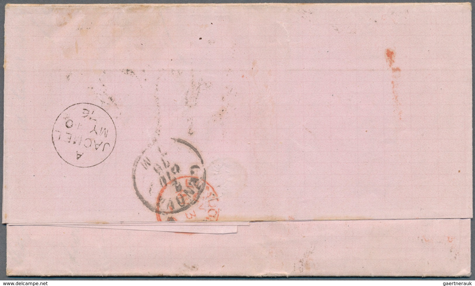 12039A Haiti: 1879, JACMEL, Unpaid Lettersheet To Genova/Italy With Complete Message Dated "9 Mai 1876", Ba - Haiti