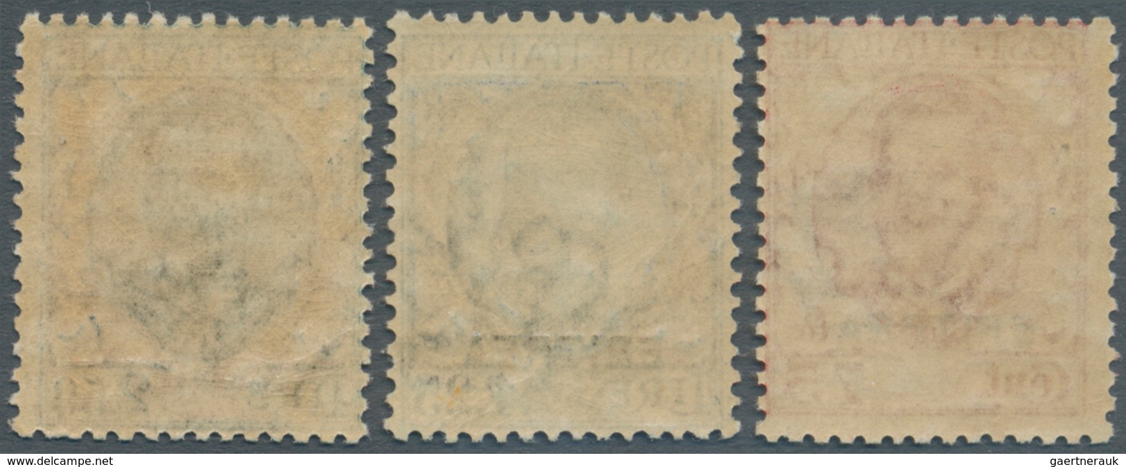 12061 Italienisch-Eritrea: 1926, Vittorio Emanuele, 75c., 1.25l. And 2.50l., Complete Set Unmounted Mint. - Erythrée