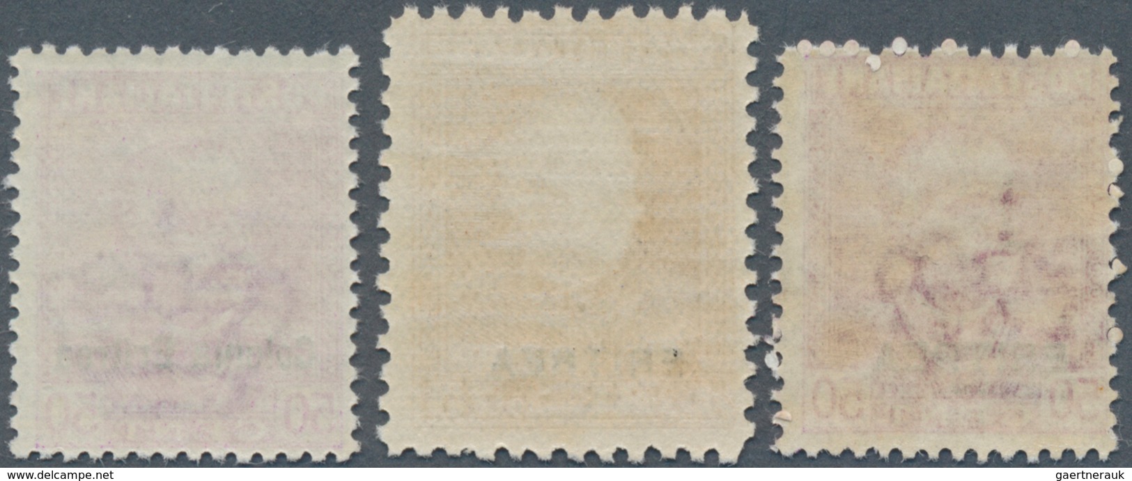 12062 Italienisch-Eritrea: 1928, Victor Emanuel III 50 C And 1,75 L With Imprint "ERITREA" And 50 C With I - Eritrea