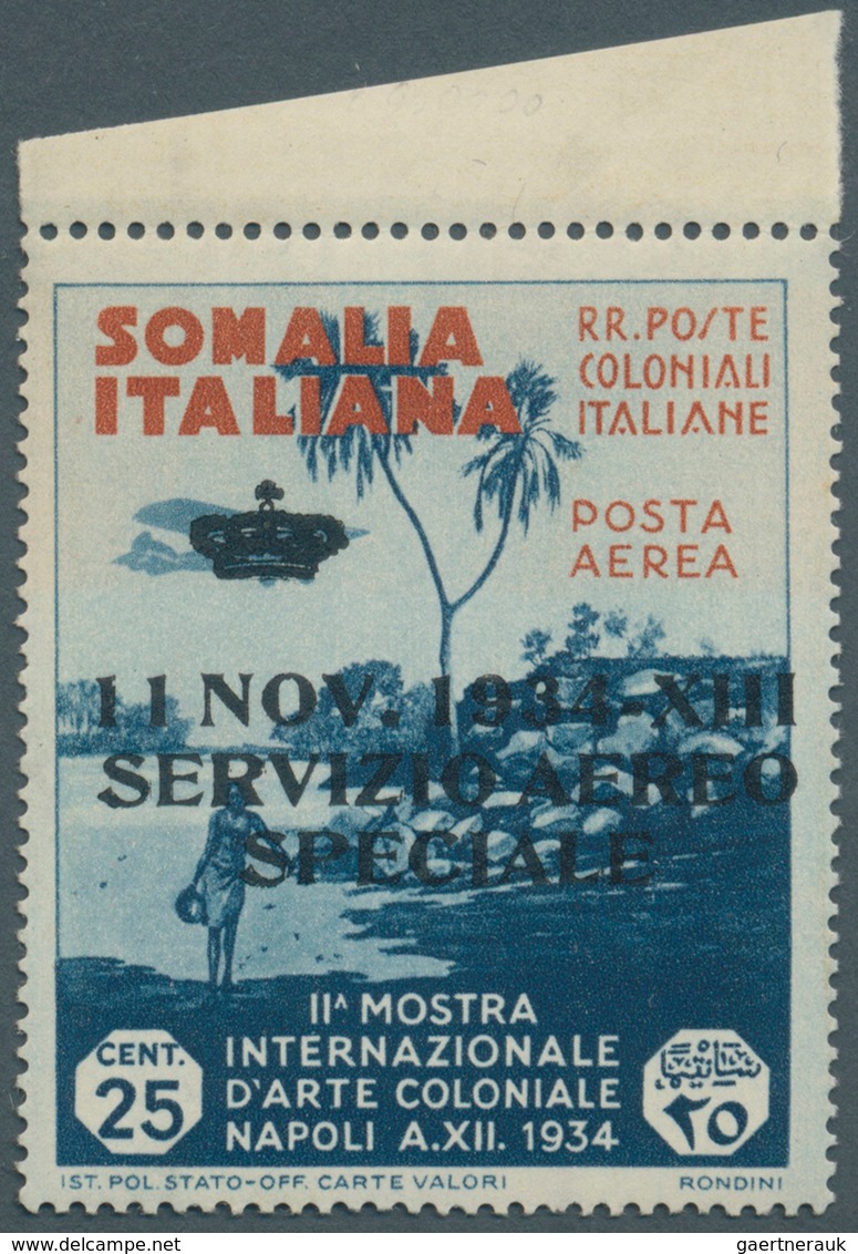 12076 Italienisch-Somaliland - Dienstmarken: 1934, Internat. Kolonialausstellung 25 C. Dunkelblau/orangero - Somalie