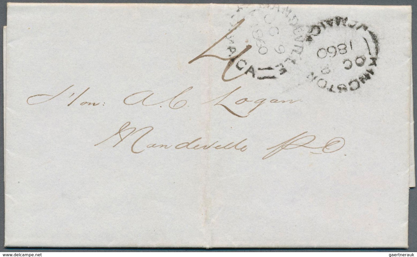 12081A Jamaica - Vorphilatelie: 1843/1860, Group Of 3 Covers: FALMOUTH, JA 17 1843, Clear Cds On Reverse On - Jamaïque (...-1961)