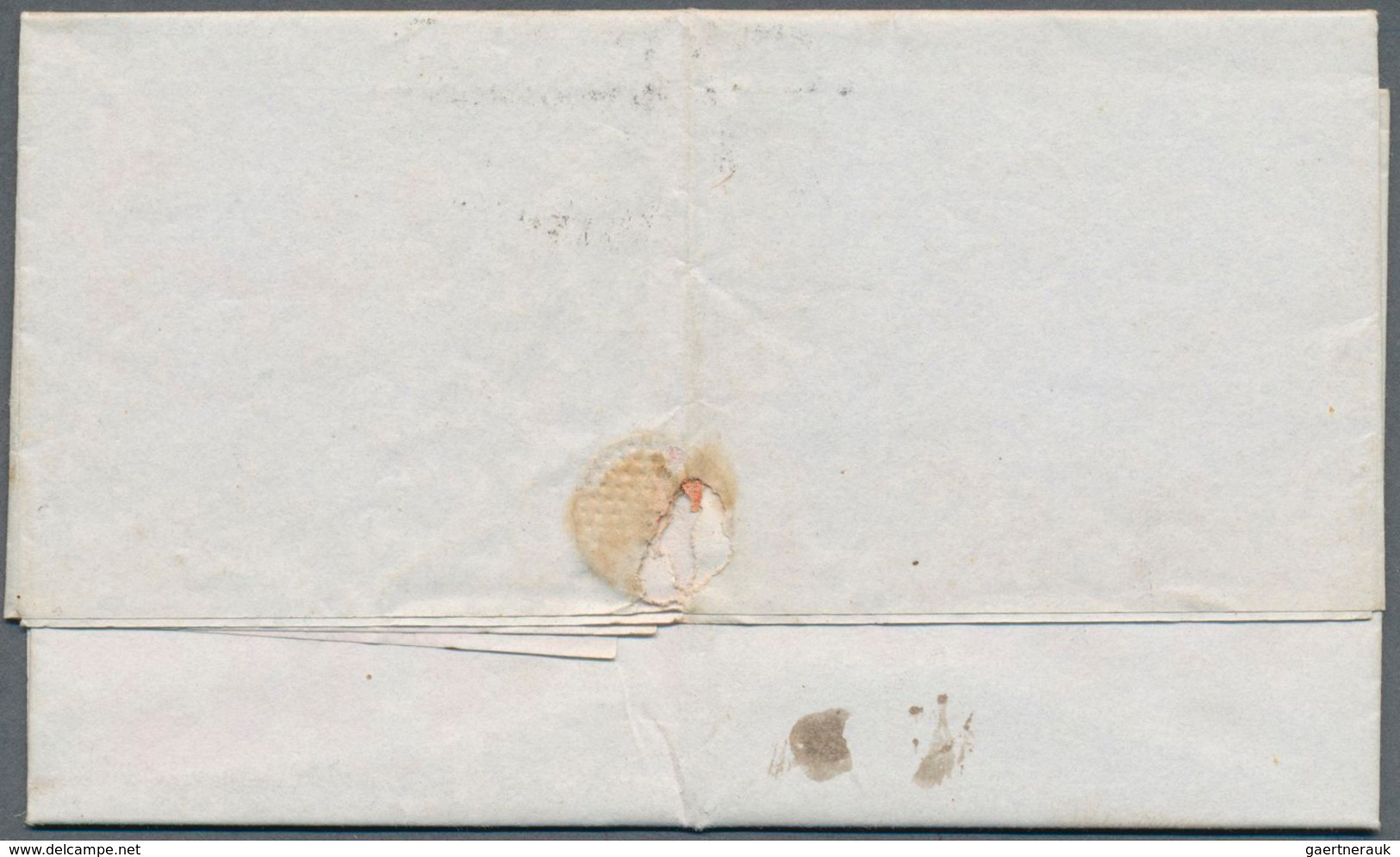 12081A Jamaica - Vorphilatelie: 1843/1860, Group Of 3 Covers: FALMOUTH, JA 17 1843, Clear Cds On Reverse On - Jamaica (...-1961)