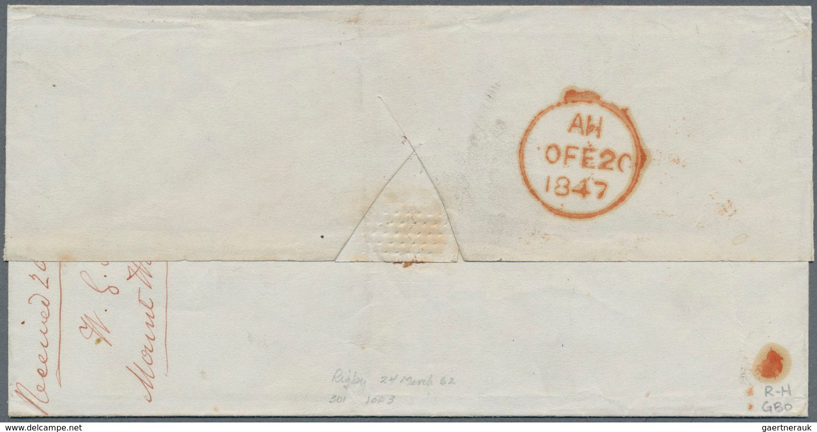 12082 Jamaica - Vorphilatelie: 1845/1847, INCOMING MAIL, Great Britain: Folded Letter Cover From London, 1 - Jamaïque (...-1961)