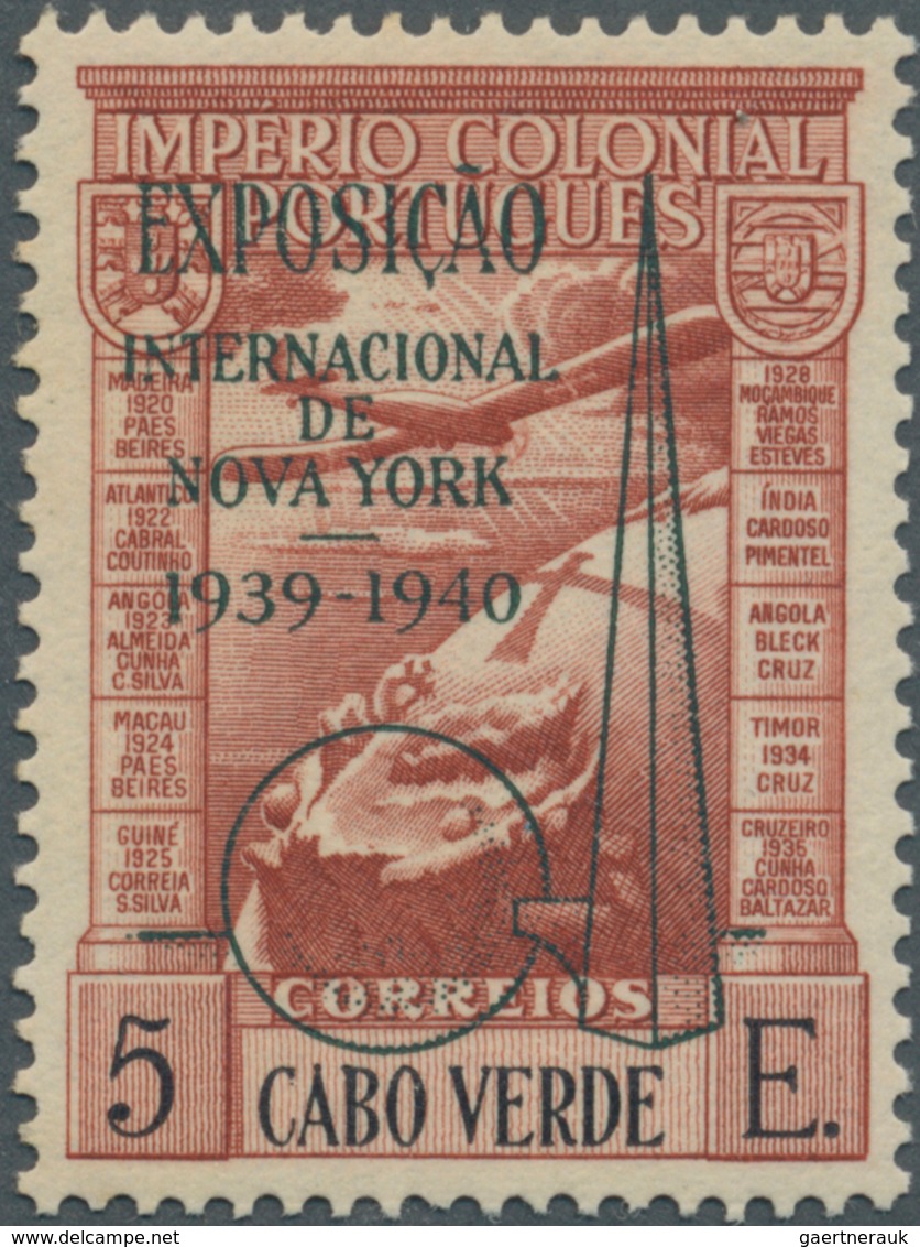 12111 Kap Verde: 1939, World Exhibition, 5e. Red-brown/black Unmounted Mint (dull Gum Spots). - Kap Verde