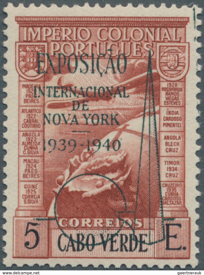 12112 Kap Verde: 1939, World Exhibition, 5e. Red-brown/black Unmounted Mint (dull Gum Spot). - Cap Vert