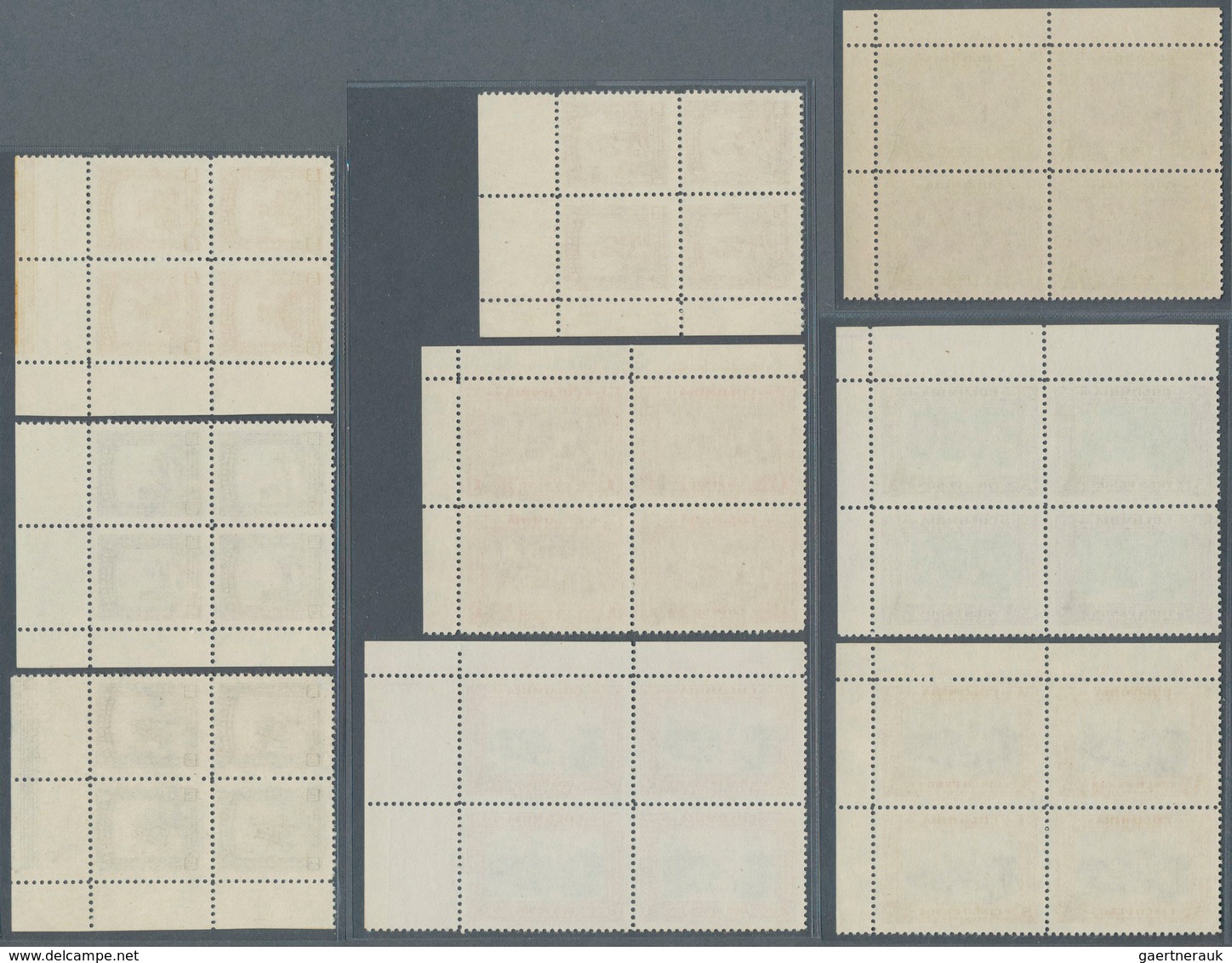 12123 Kolumbien: 1951 Airmail Issue 40 C To 5 P With Imprint "A" On Right Lower Side In Blocks Of Four Fro - Kolumbien