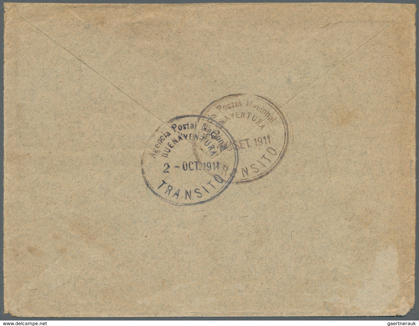 12137 Kolumbien - Stempel: 1911, "NO RECLAMADA" Cds On Bavarian Envelope Bearing Luitpolt 2x 10 Pf. Sent F - Colombie