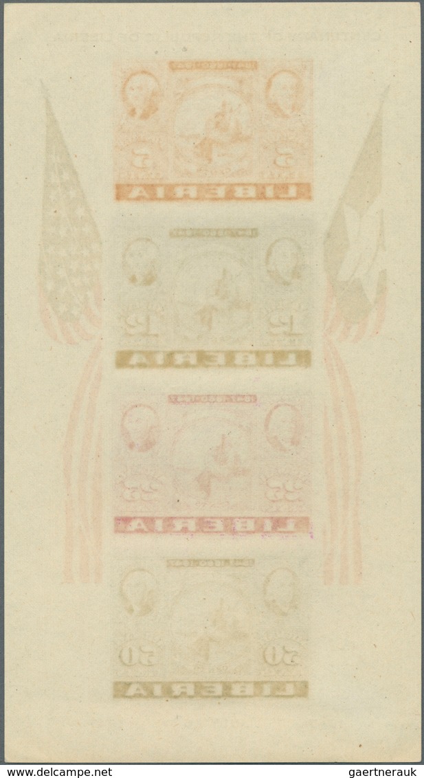 12150 Liberia: 1947 CIPEX Souvenir Sheets Imperforated And Perforated, Mint Never Hinged, Fresh And Fine. - Liberia