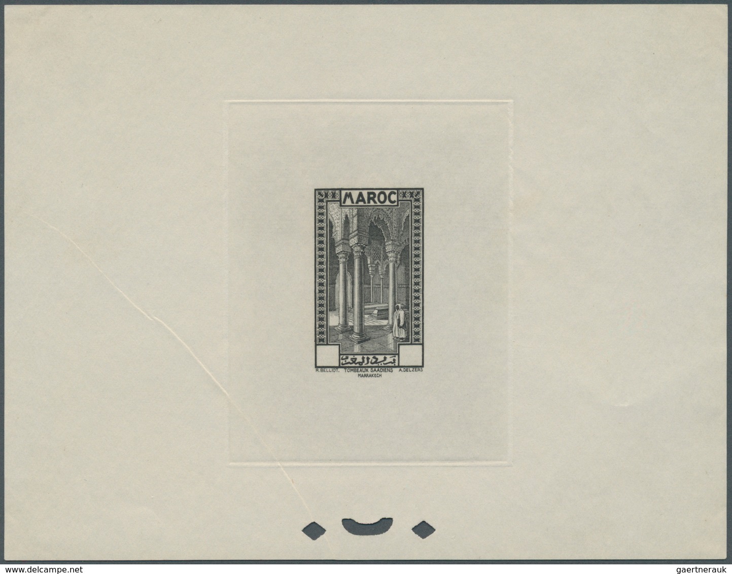 12185 Marokko: 1933, Definitives "Views of Morocco", 1c. to 20fr., complete set of 24 values, epreuve with