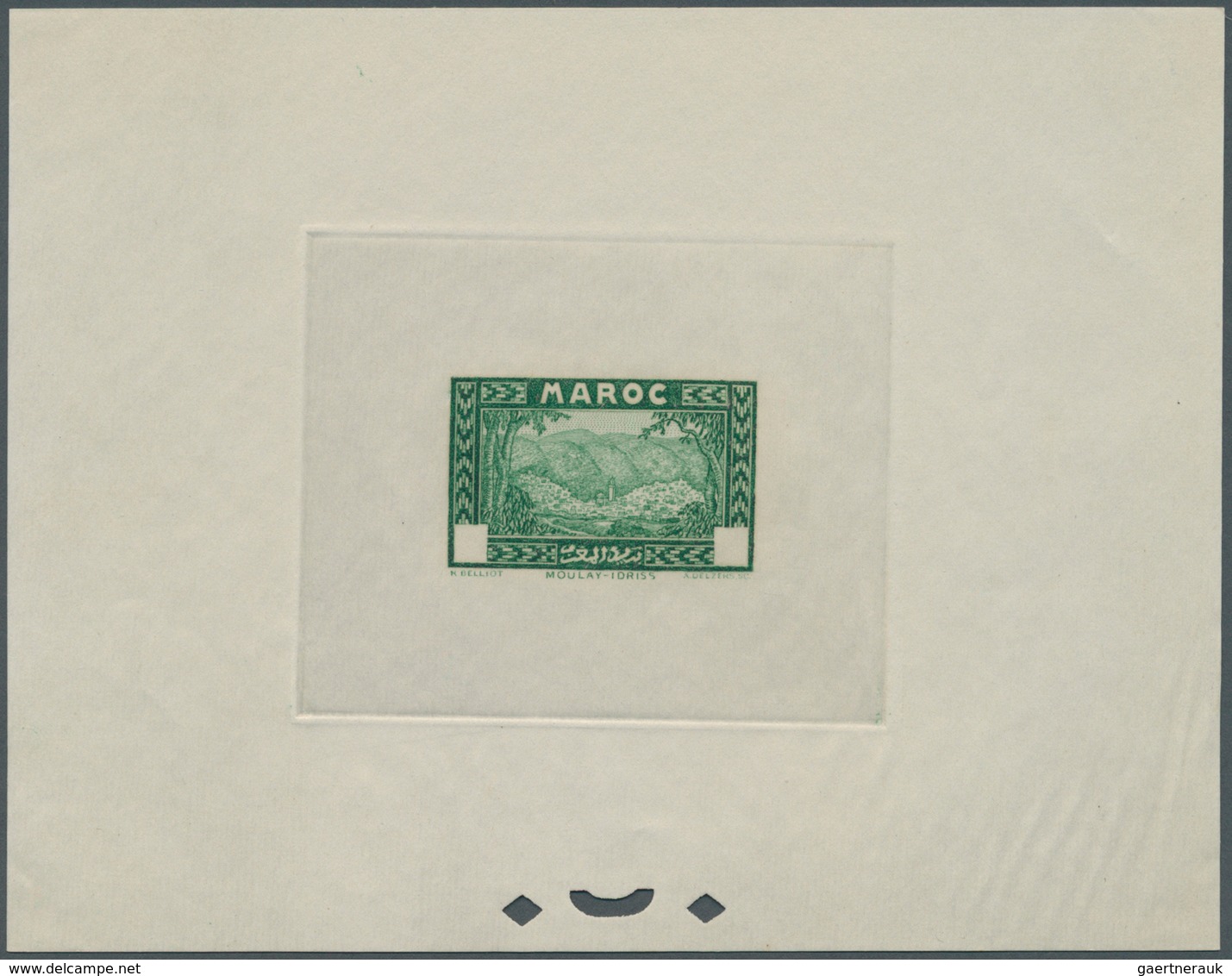 12185 Marokko: 1933, Definitives "Views of Morocco", 1c. to 20fr., complete set of 24 values, epreuve with