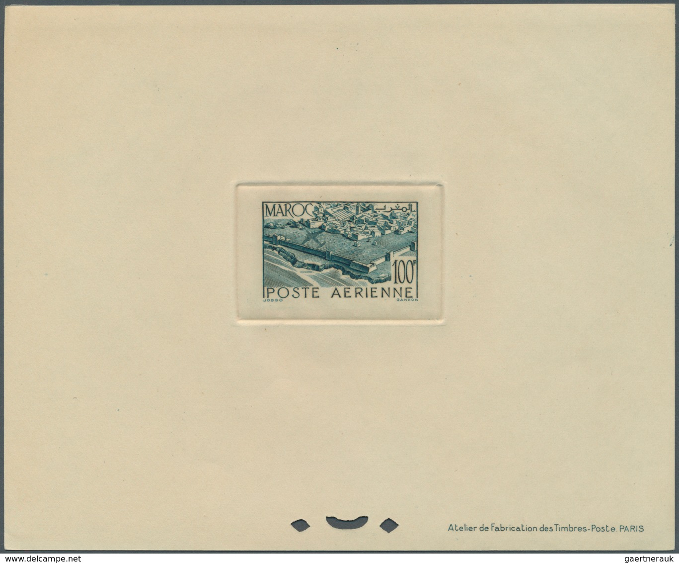 12194 Marokko: 1945/1947, Airmails, 50fr. And 9fr. To 200fr., Six Values As Epreuve De Luxe. Maury PA57, P - Maroc (1956-...)