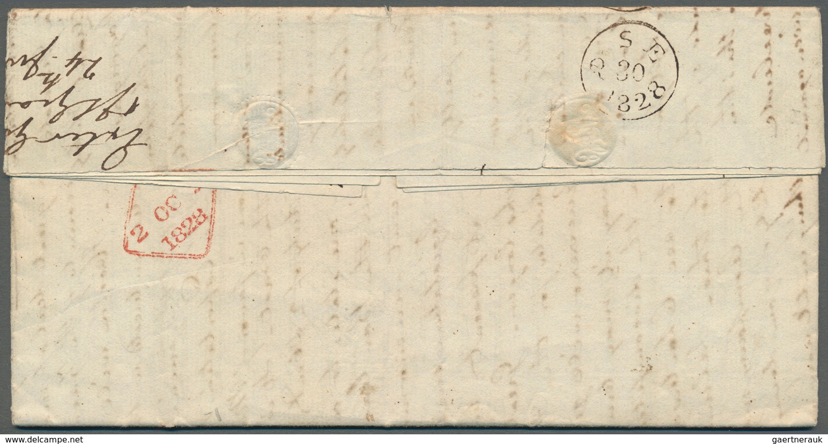 12240 Mexiko: 1828. Stampless Envelope Written From Mexico Dated '24/6/1828' Addressed To 'Hugh McCalmond, - Mexiko