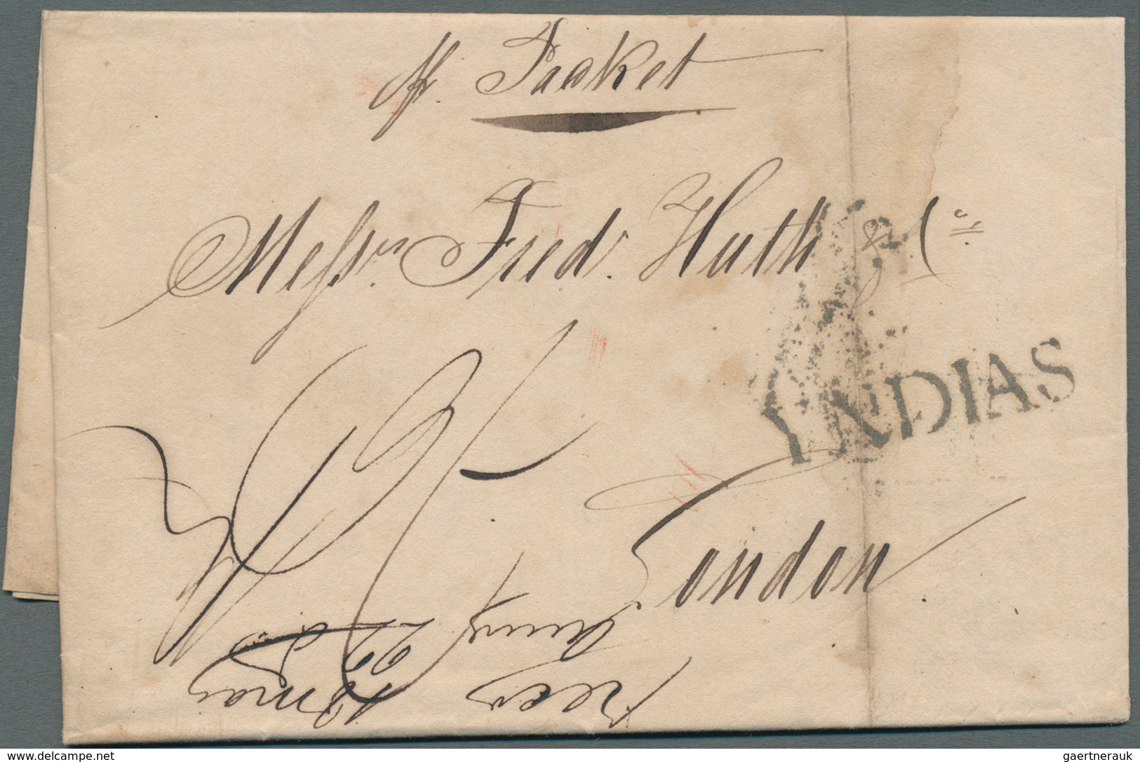 12241 Mexiko: 1833. Stampless Envelope (fold) Written From Vera Cruz Dated '25th Feb 1833' Addressed To Lo - Mexique