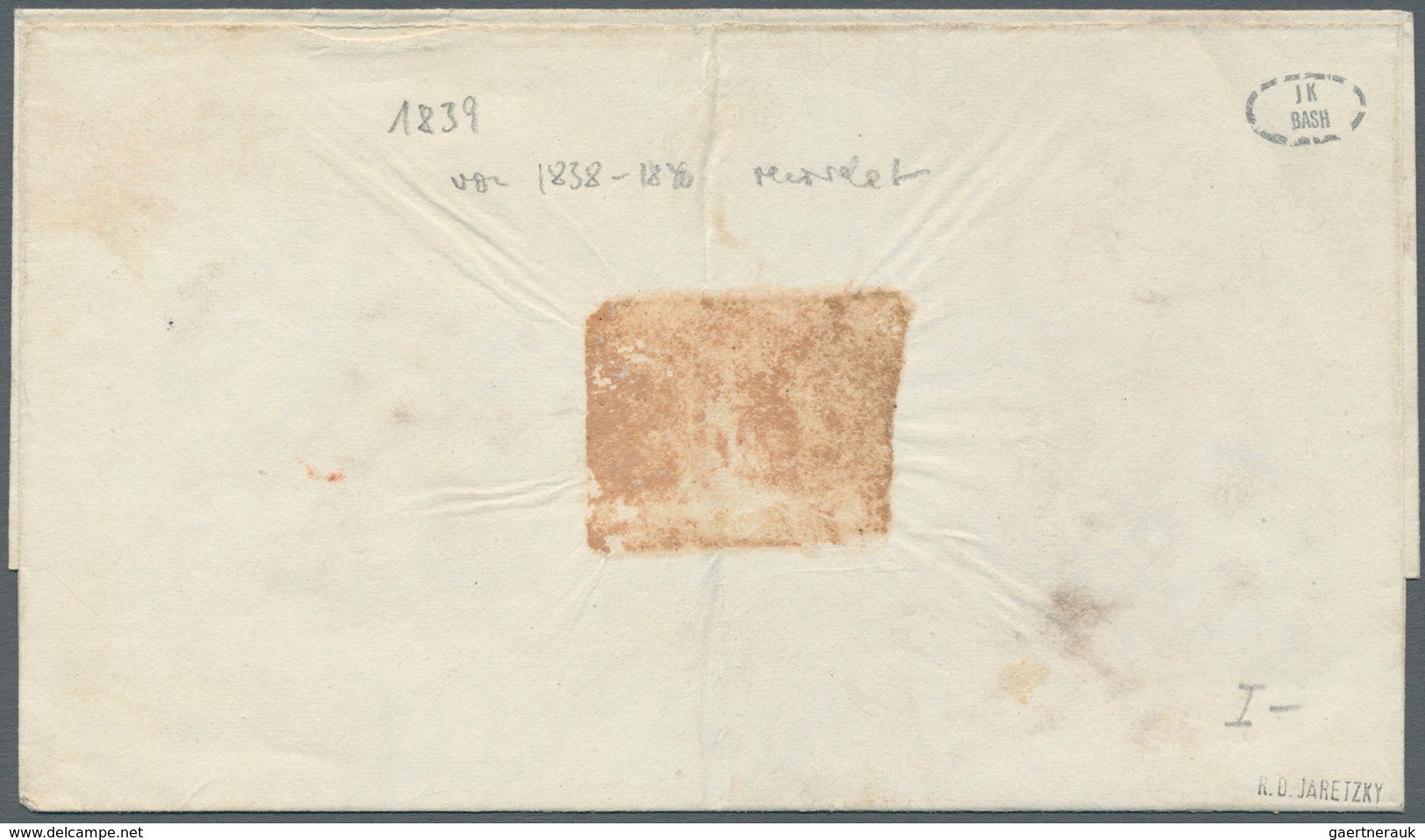 12242 Mexiko: 1839, Folded Letter Cover With Red Double-line Strike FRANCO EN / CHIGUAGUA, To Guadalupe Y - Mexiko