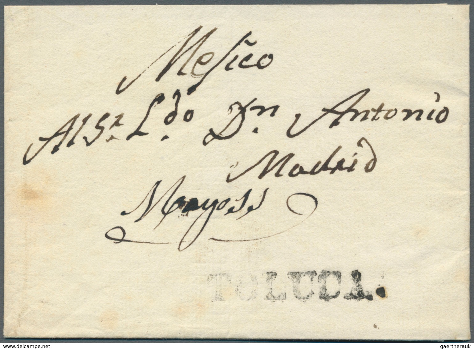 12244 Mexiko: 1844/1851, Lot With 3 Covers: Ornamented Oval CORDOVA On Cover To Puebla, Red Single-line TO - Mexiko