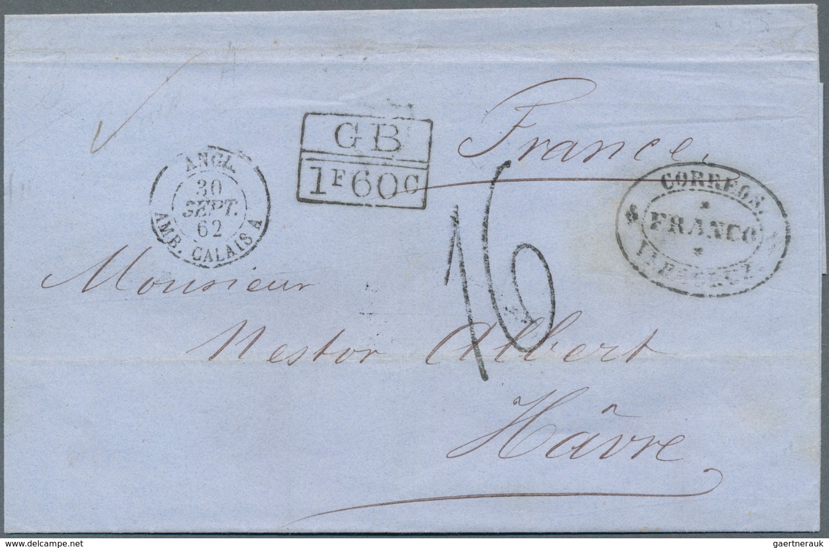 12245 Mexiko: 1848,1862, Two Folded Letters Sent From VERACRUZ Via British Post Office To London Respectiv - Mexique