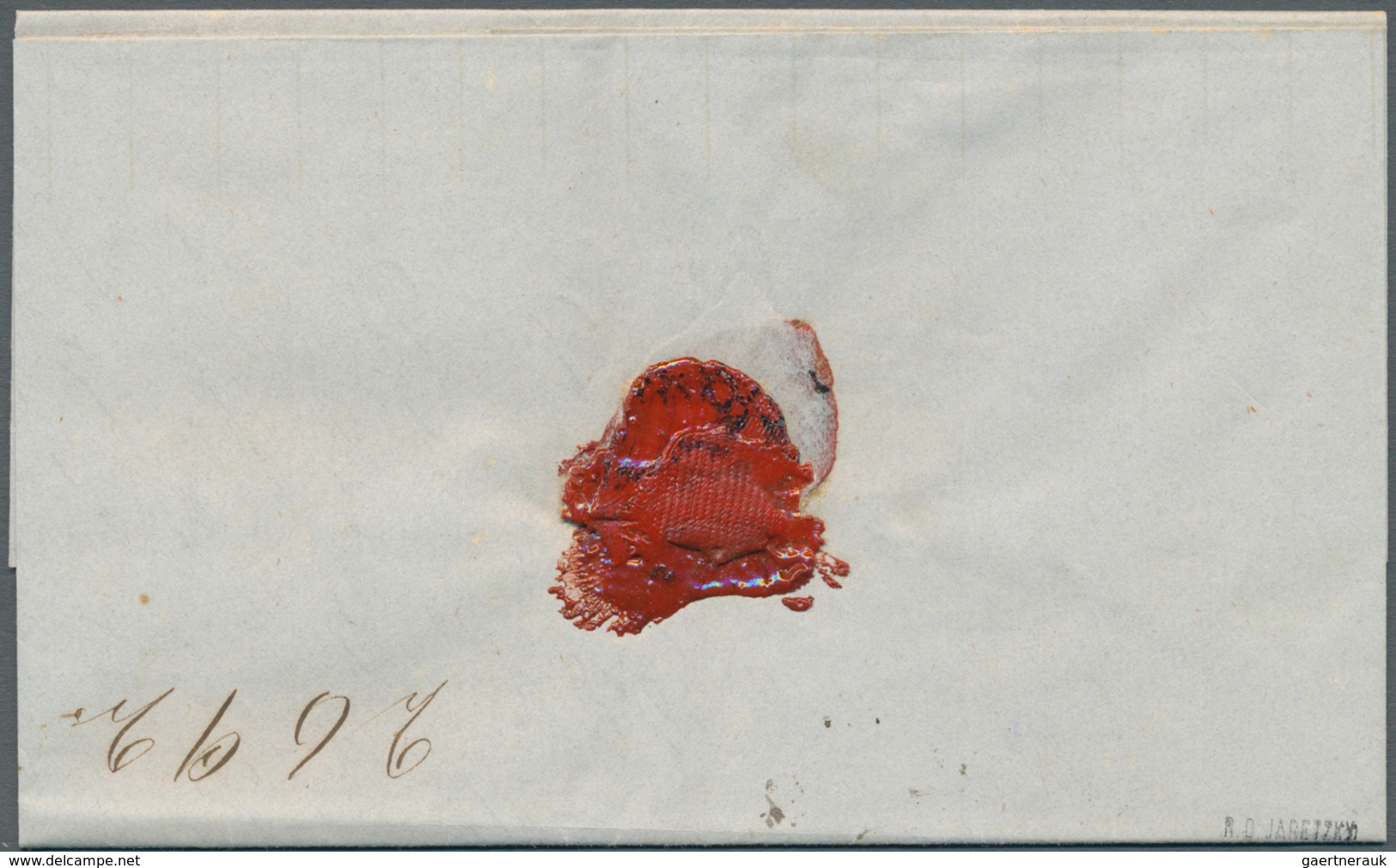 12247 Mexiko: 1854, Complete Folded Letter Cover With Red Double-line FRANQUEADO EN / PAPANTLA To Mexico T - Mexique