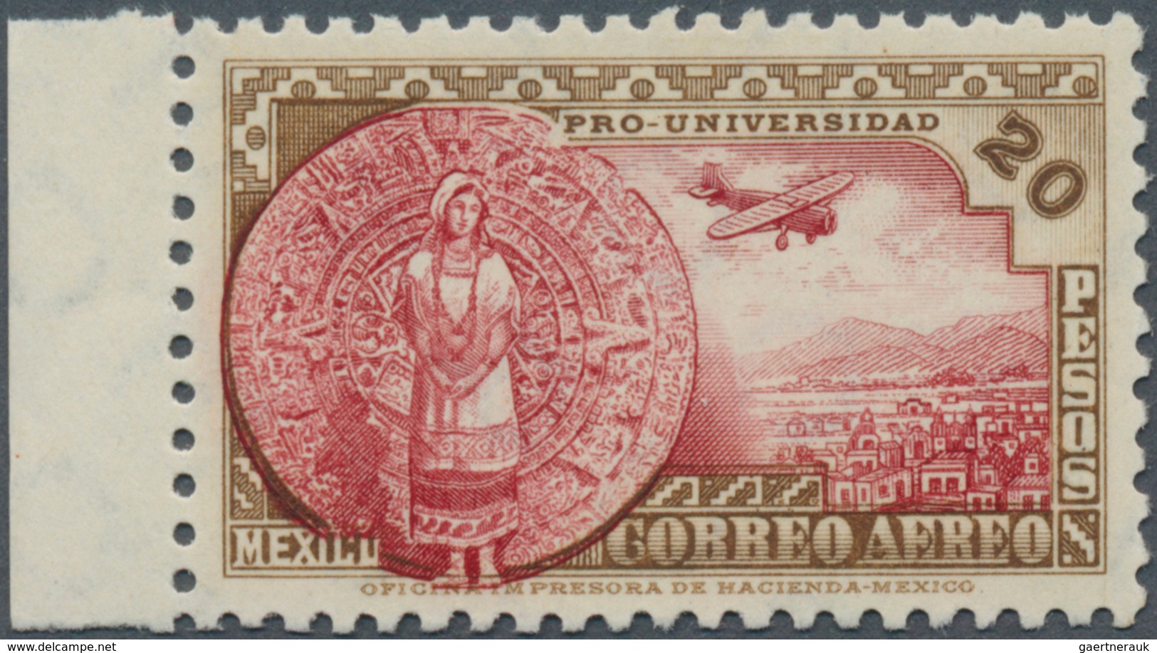 12258 Mexiko: 1934 20 P "Universidad Mexiko" Mint Never Hinged, Perfect Centered And Perforated In Superb - Mexiko