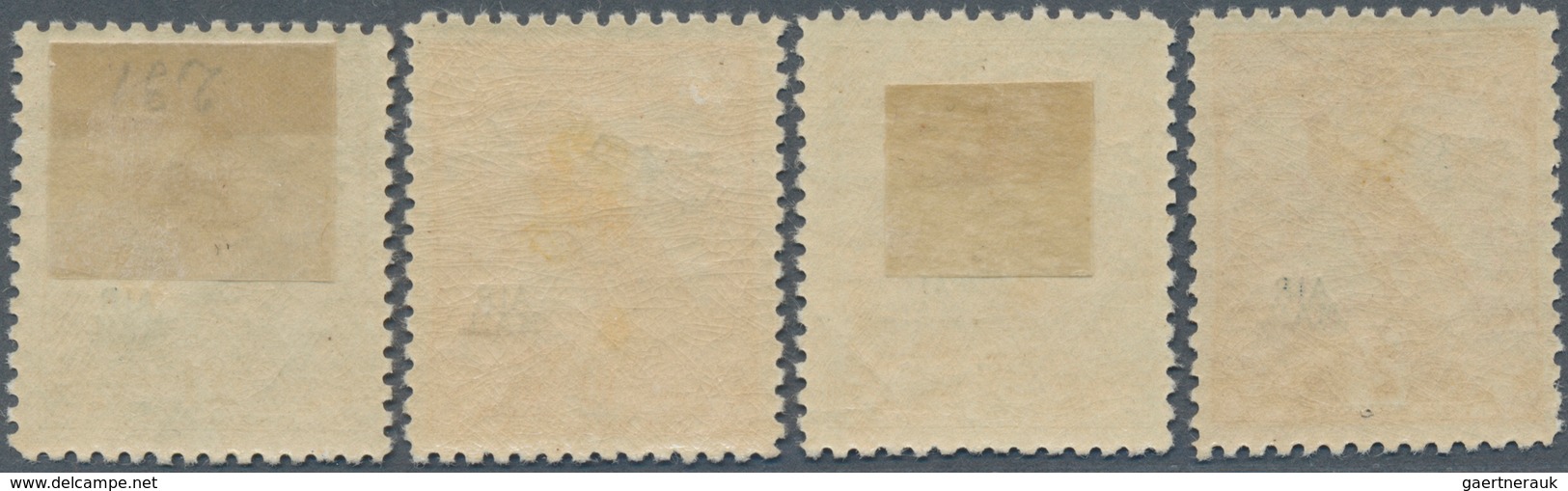 12283 Neuguinea: 1932, Raggi-Bird ½ D To1 £ With Plane-imprints "AIRMAIL" Total 16 Values Mint Lightly Hin - Papua-Neuguinea