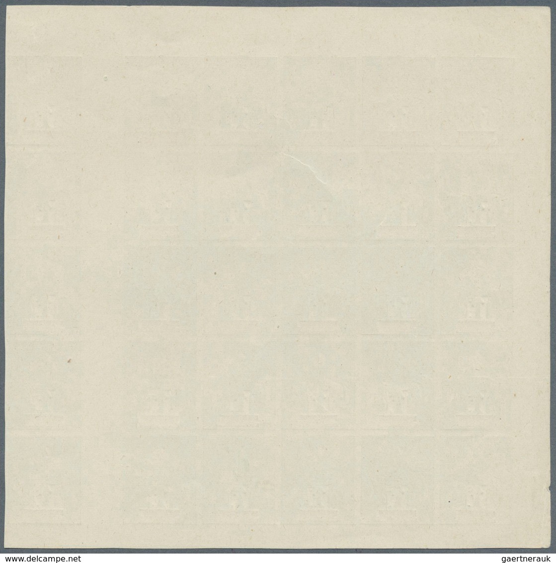 12292 Neukaledonien: 1892. IMPERFORATE Partial Sheet Of 30 Including Five Horizontal Gutter Pairs (without - Autres & Non Classés