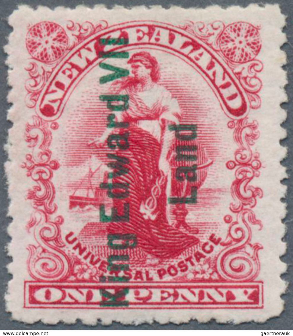 12301 Neuseeland: 1908, New Zealand Stamp With Vertical Overprint "King Edward VII Country", Unused. ÷ 190 - Nuovi