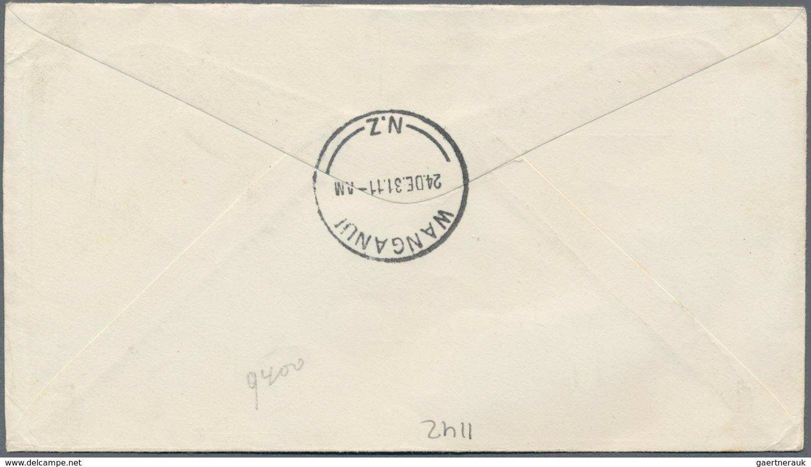 12303 Neuseeland: 1931, 1 D And 2 D "Health" On Two Uprated FIRST FLIGHT LETTERS From Wellingon To Wanganu - Neufs