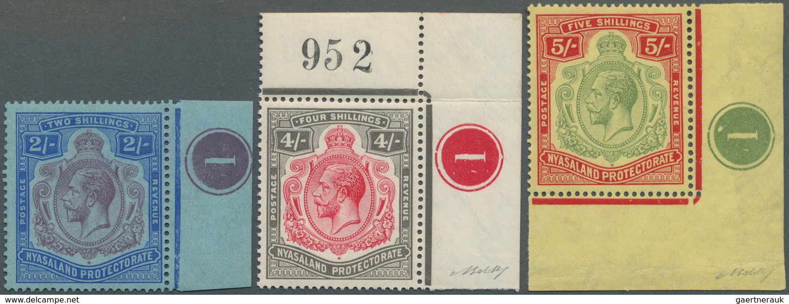 12323 Nyassaland: 1921/1929, KGV Definitives With Mult Script CA Wmk. Nine Different Values Incl. Five Pai - Nyassa