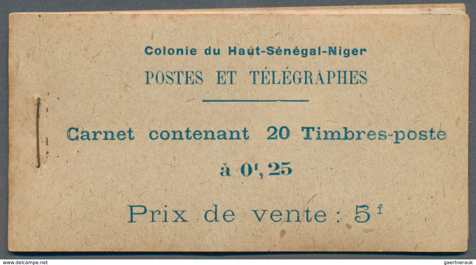 12325 Obersenegal-Niger: 1914, Stamp Booklet With 20x 25 C. Camel Rider Mint Never Hinged, Usual Age Patin - Sonstige & Ohne Zuordnung