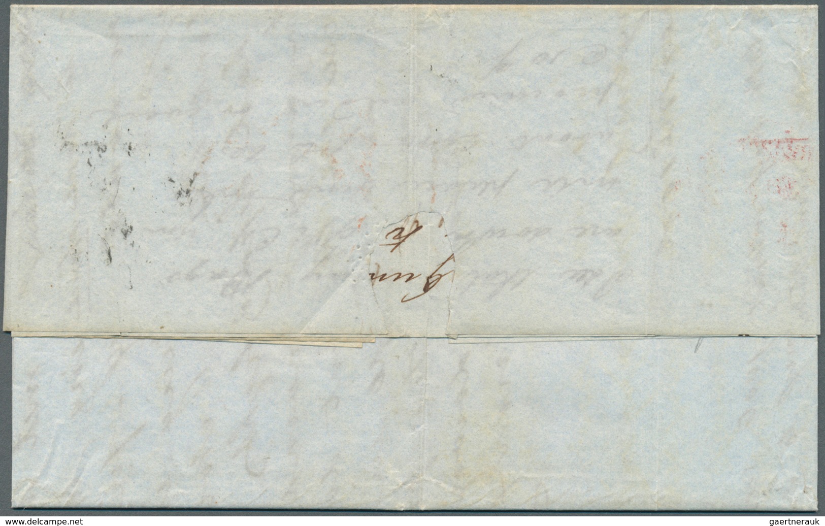 12348 Panama: 1855 Ca.: Entire Letter From Colombia To New York Via Aspinwall, Panama By "STEAM SHIP" (han - Panama