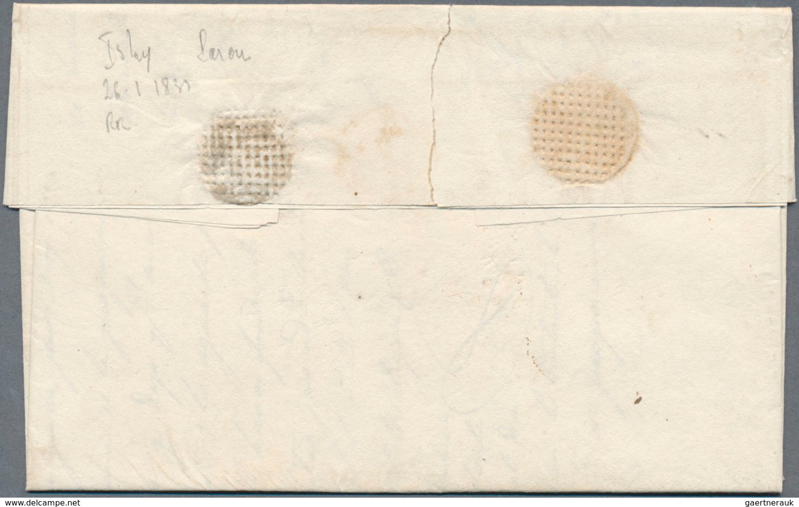 12359 Peru: 1800/1831, Three Complete Folded Letters With One-liner LIMA (in Black) To Trujillo, TACNA And - Pérou