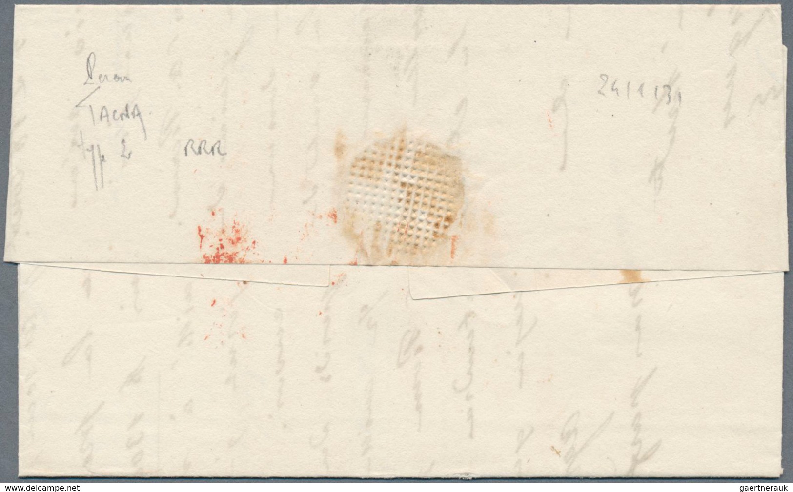 12359 Peru: 1800/1831, Three Complete Folded Letters With One-liner LIMA (in Black) To Trujillo, TACNA And - Pérou