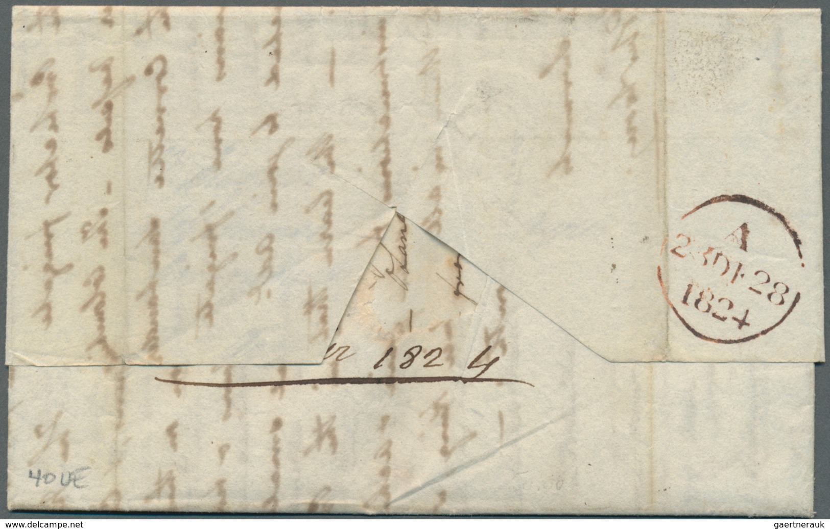 12360 Peru: 1824, Complete Folded Letter Cover From LIMA, Dated August 31th 1824, Forwarded To Buenos Aire - Peru