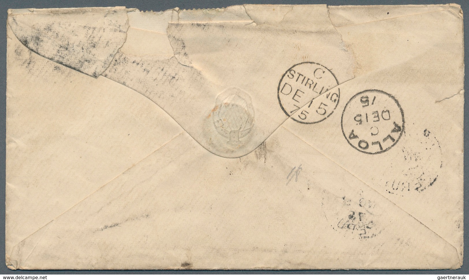 12366 Peru: 1875. Envelope Addressed To Scotland Bearing Great Britain SG 144, 3d Rose, Plate 17 (pair) An - Peru