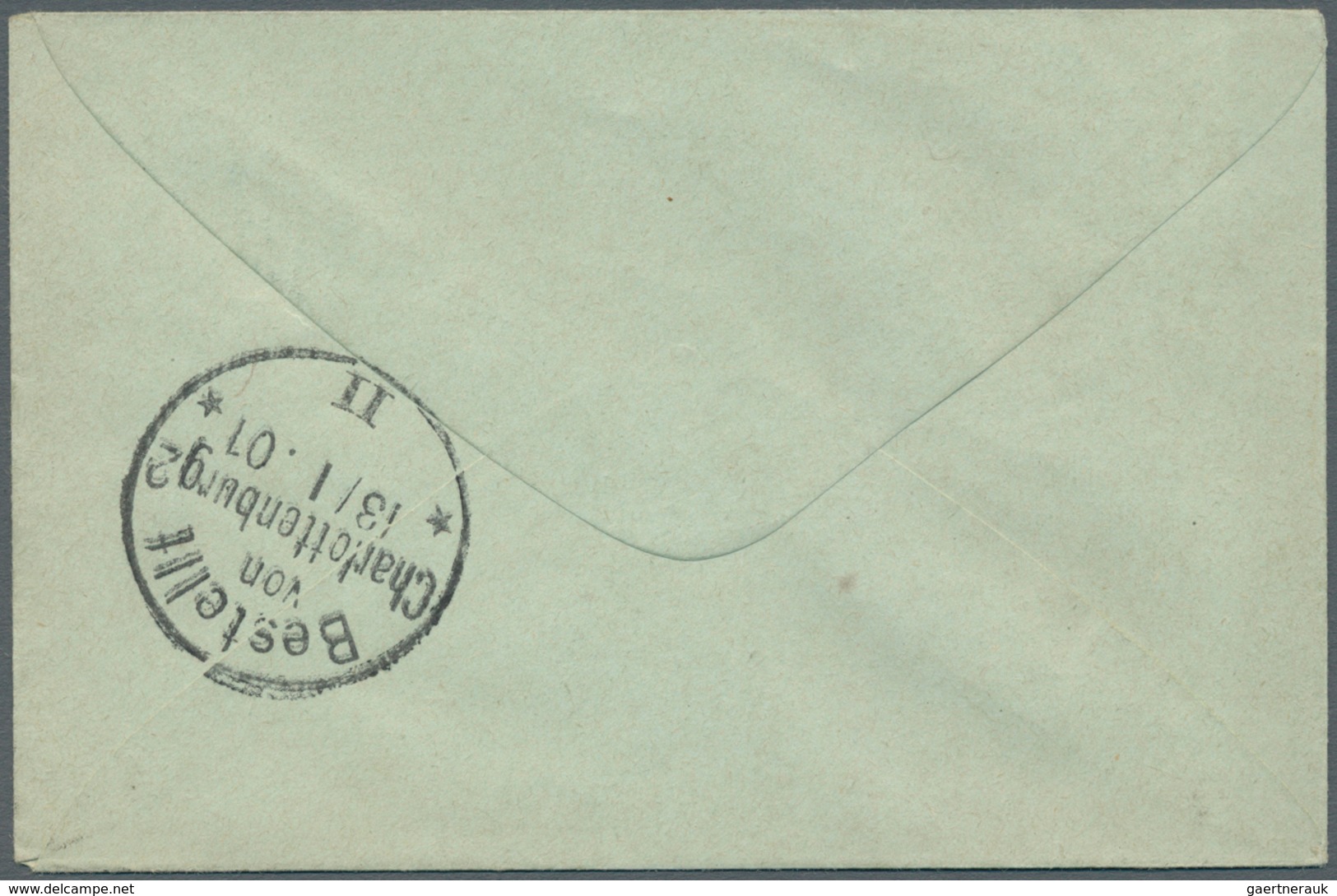 12396 St. Pierre Und Miquelon: 1900, 15 C Blue/red On Bluish Postal Stationery Envelope, Sent Underpaid Fr - Autres & Non Classés