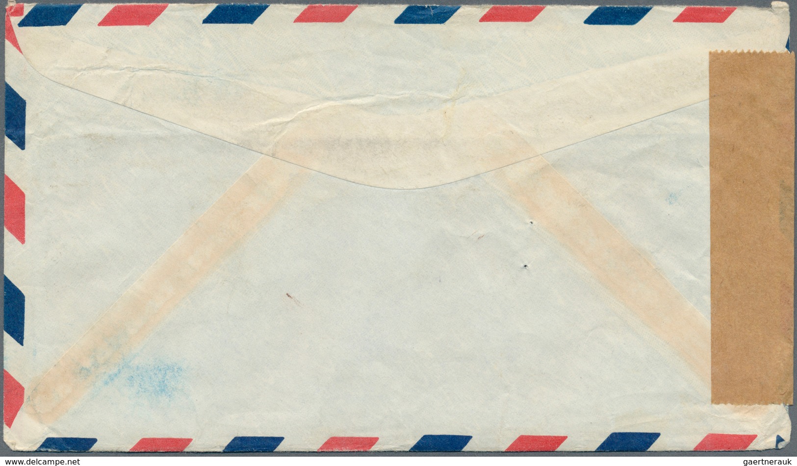 12409A Samoa: 1945, USA, 15 C Brown Carmine Airmail Stamp, Single Franking On Airmail Cover With Machine Ca - Samoa