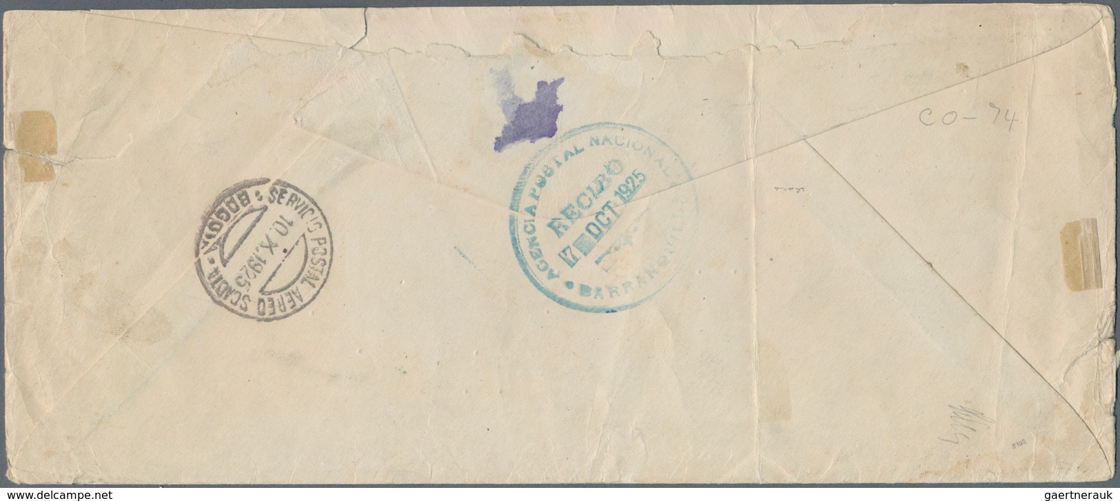 12417 SCADTA - Ausgaben Für Kolumbien: 1925, Business Letter From New York Frenkes With 20 C And 1 P. Colu - Kolumbien