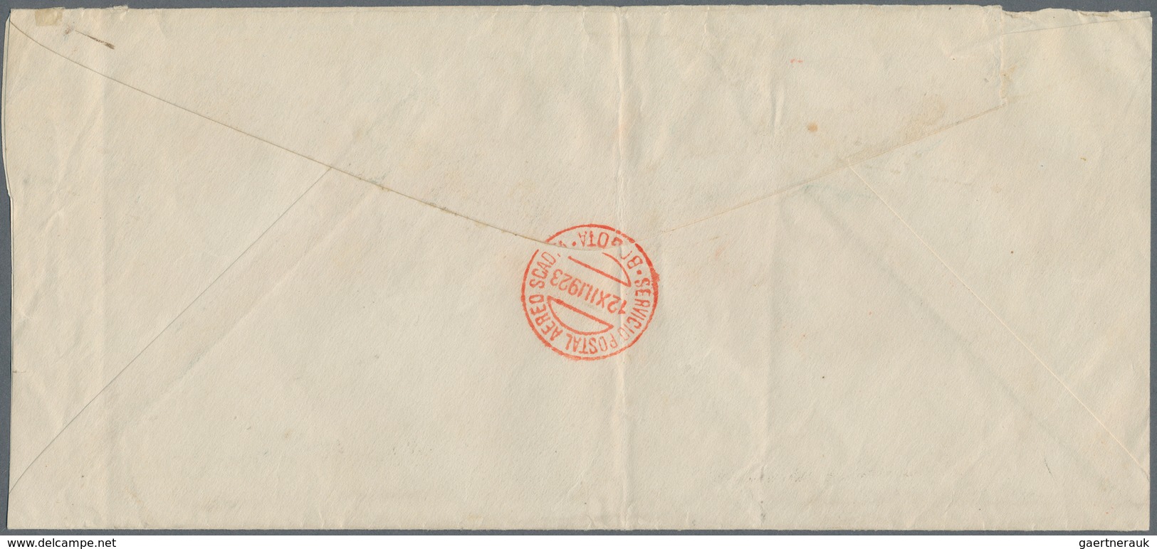 12419 SCADTA - Länder-Aufdrucke: 1923, Bankletter From New York Without American Franking To Bogota. The E - Avions