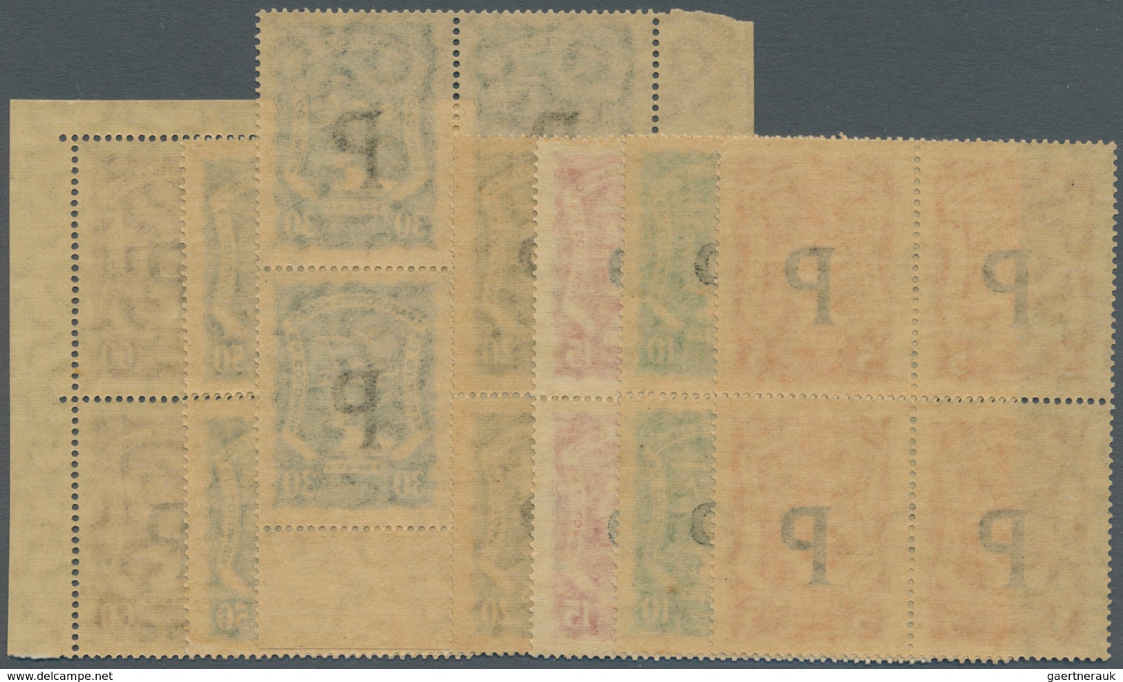 12425 SCADTA - Länder-Aufdrucke: 1923, PANAMA: Colombia Airmail Issue With Black Opt. 'P' Part Set Of 11 W - Avions