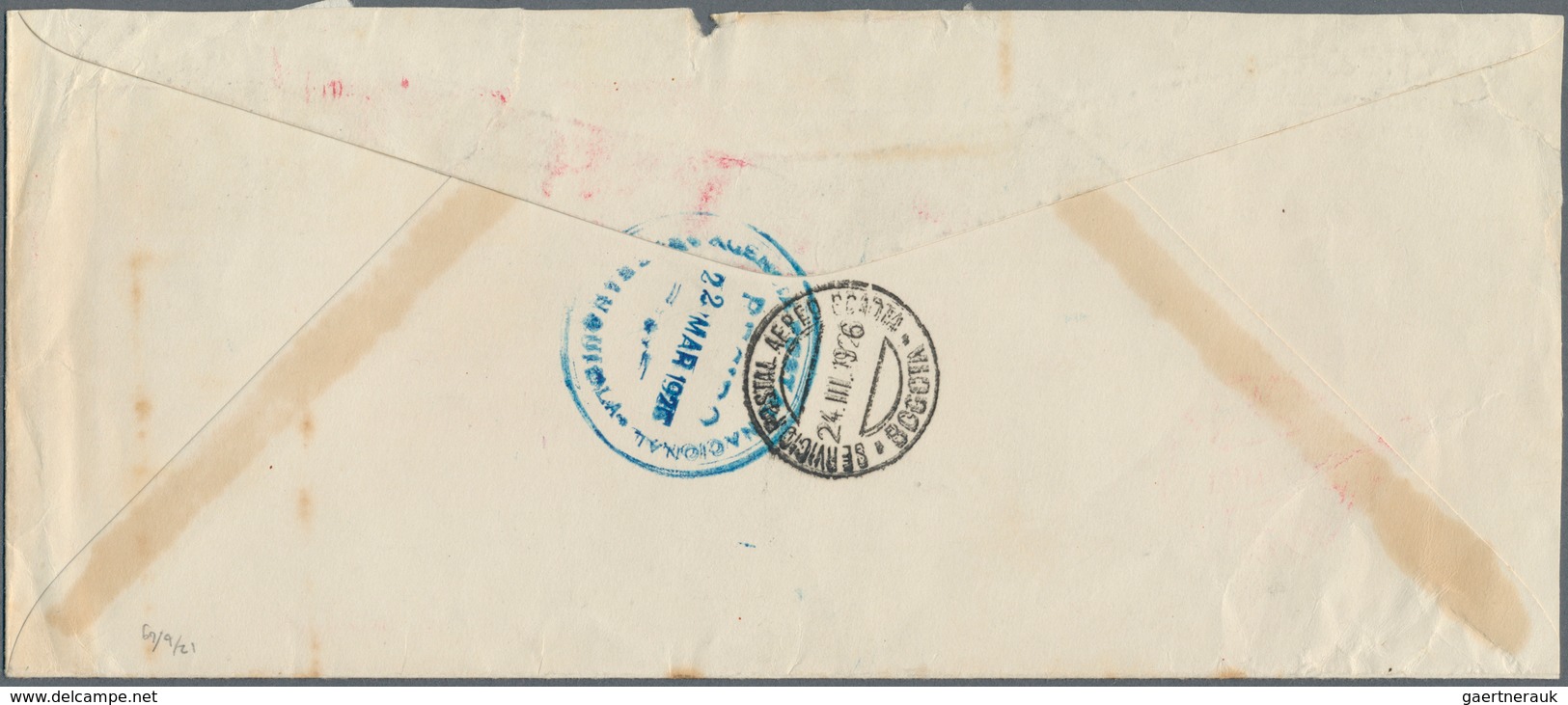 12427 SCADTA - Länder-Aufdrucke: 1926, Letter From USA Franked With 4C. Cancelled By "STEAMSHIP" To Bogota - Aerei