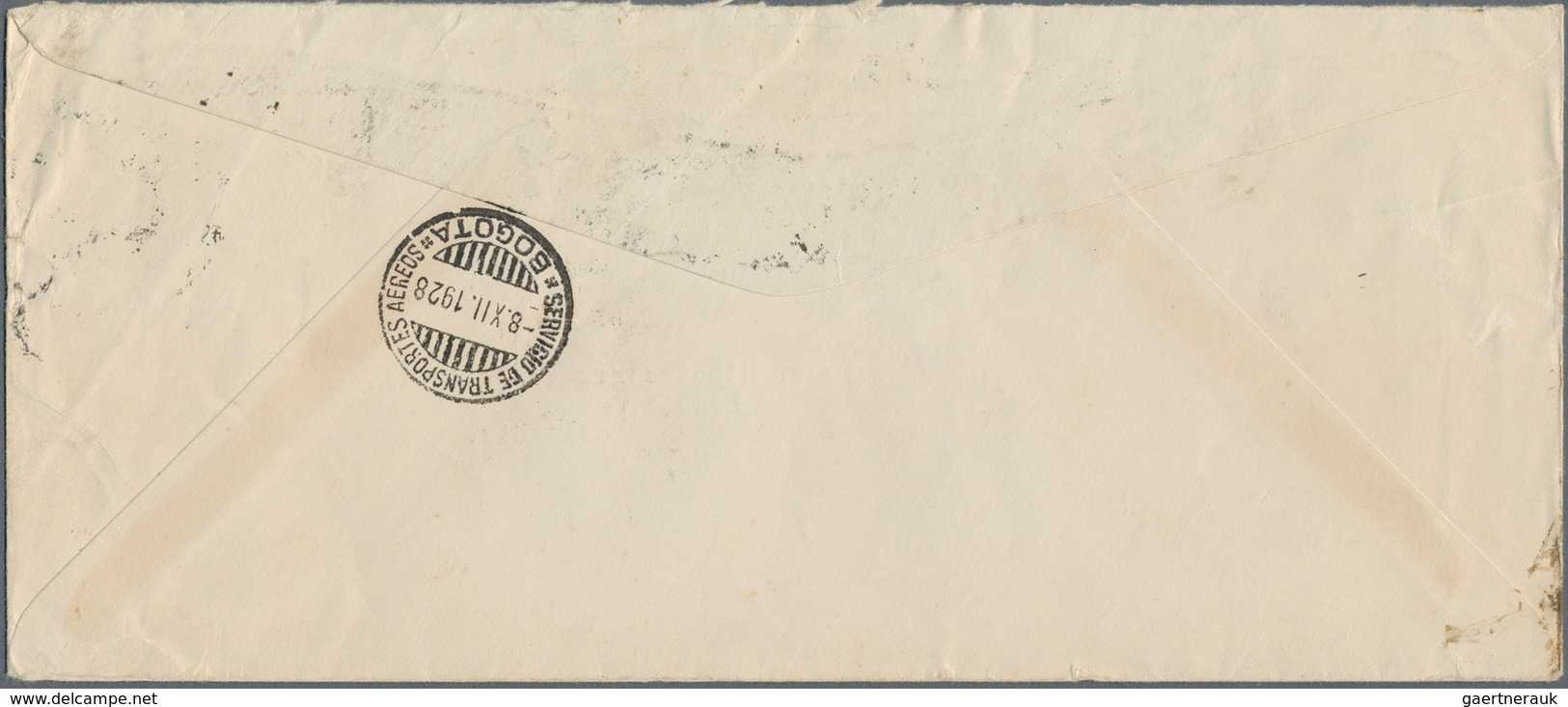 12430 SCADTA - Länder-Aufdrucke: 1928, Bankletter From NEW YORK Franked With 2 C. Washinton In Columbia Vi - Avions