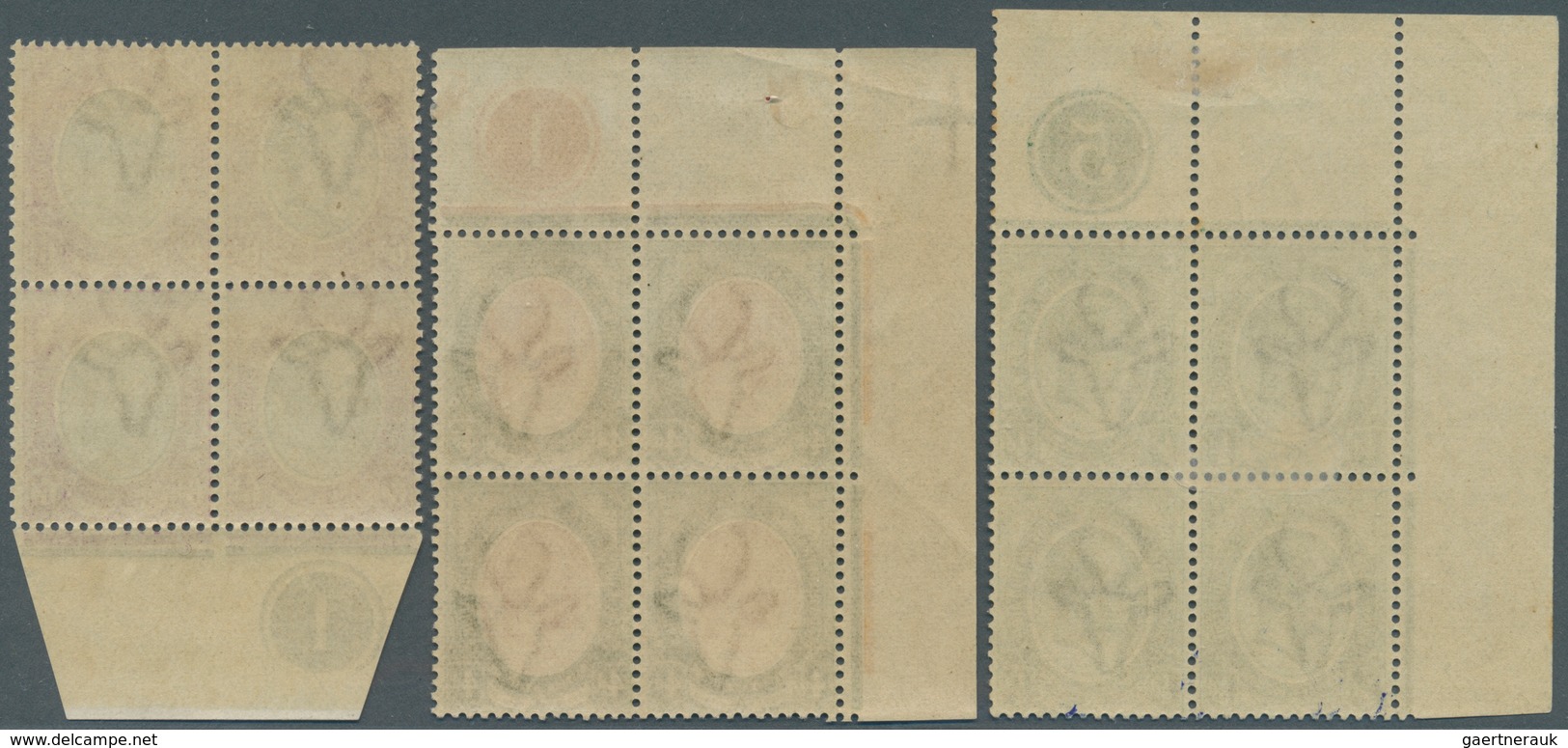 12486 Südafrika: 1913/1922, KGV Definitives Unusual Group With 11 Single Stamps, Two Pairs And Three Block - Sonstige & Ohne Zuordnung