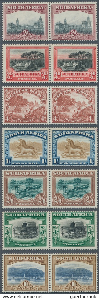 12487 Südafrika: 1927/1928. Complete Definitives Set In 7 Horizontal Pairs. Unused. (Sc# 26/32) - Autres & Non Classés