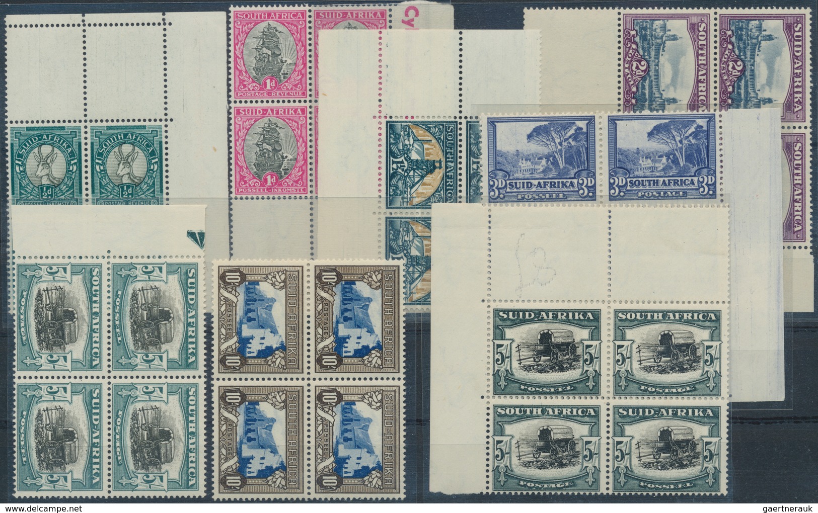 12488 Südafrika: 1933, Land-Motives Superb Special Lot: SG: 54aw, 56i, 57e, 58a, 59, 61d, 62, 64, 64b,64c, - Autres & Non Classés