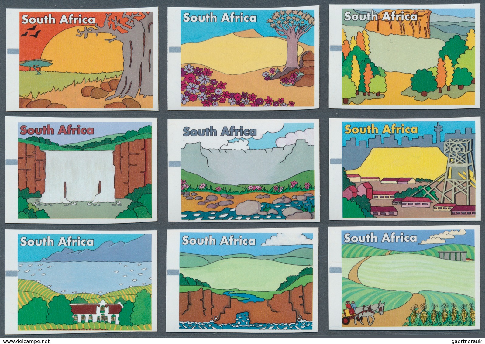 12491 Südafrika - Automatenmarken: 1998, Pictorials, Set Of All Nine Designs "without Value", Unmounted Mi - Automatenmarken (Frama)