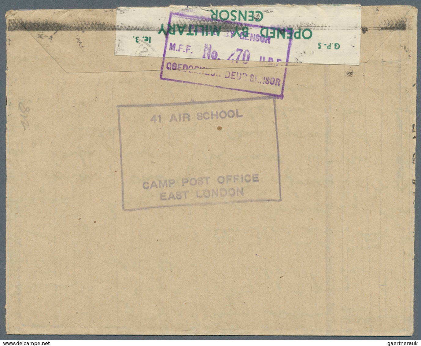 12495 Südafrika - Ganzsachen: 1942/1945, Five AIR MAIL Lettercards 3d Blue All Commercially Used Incl. One - Sonstige & Ohne Zuordnung