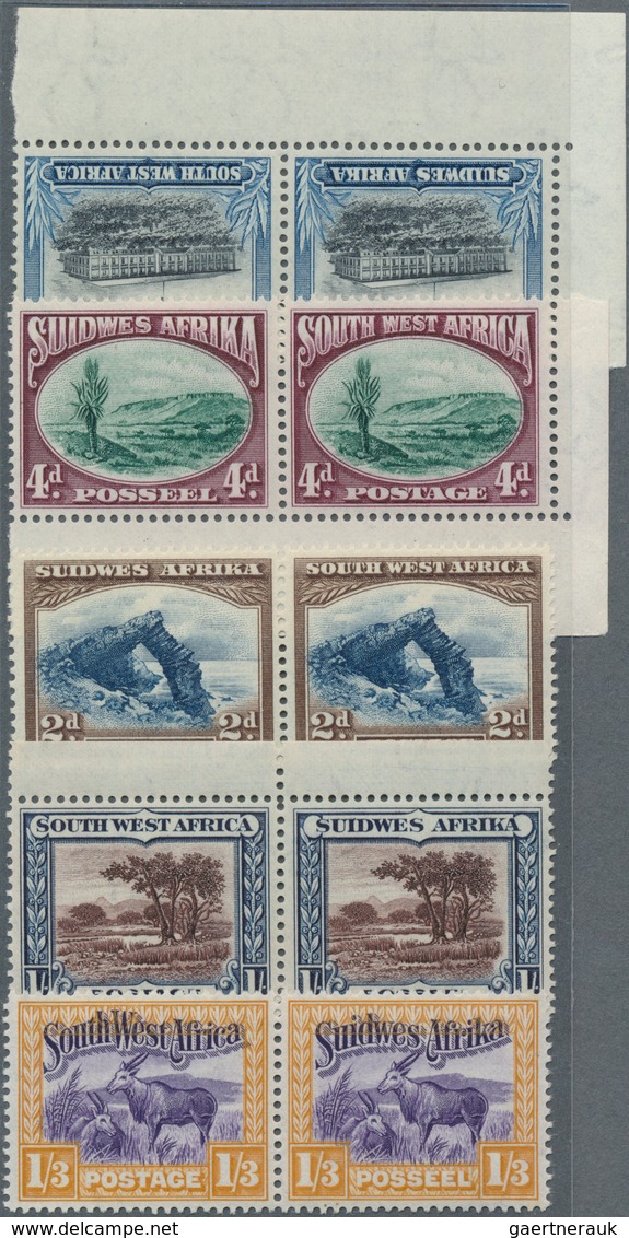 12500 Südwestafrika: 1931, Landscapes ½ D To 20 Sh Complete Set Of 14 Values (without Airmail Stamps) In P - Afrique Du Sud-Ouest (1923-1990)