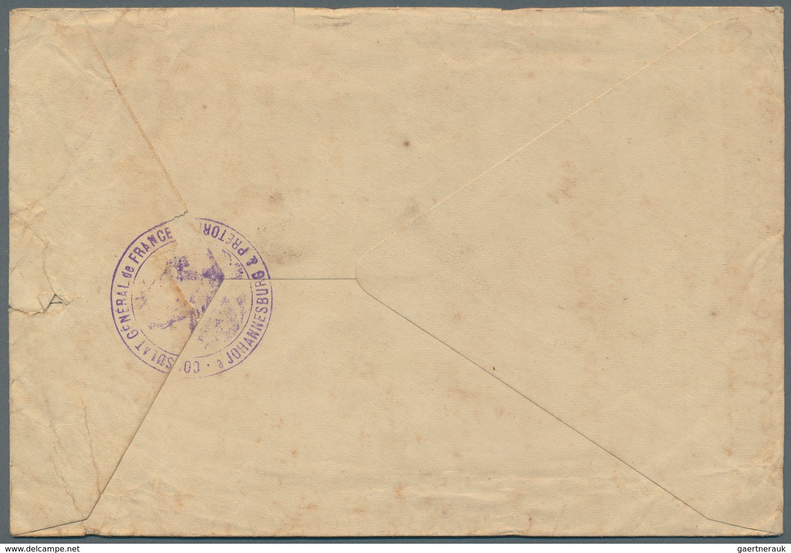 12515 Tahiti: 1917. Envelope (opening Faults) With Full Content Headed 'Consular General De France Au Tran - Tahiti