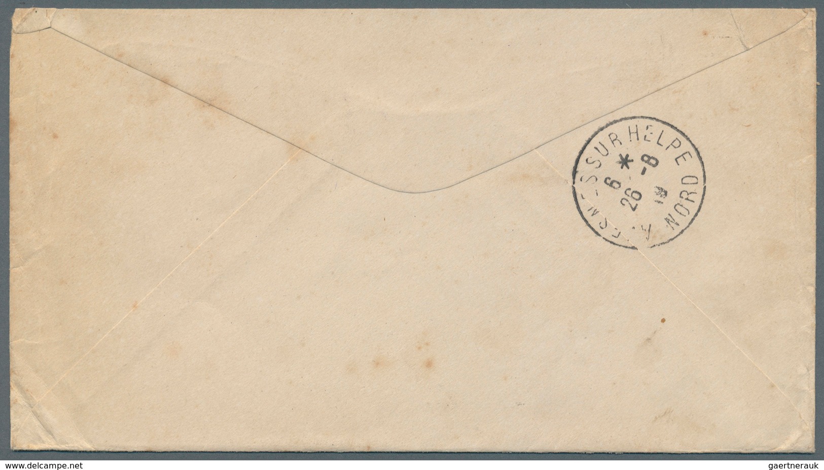 12516 Tahiti: 1919. Stampless Military Mail Envelope (minimal Toned,stains) Cancelled By Papeete Tahiti Da - Tahiti