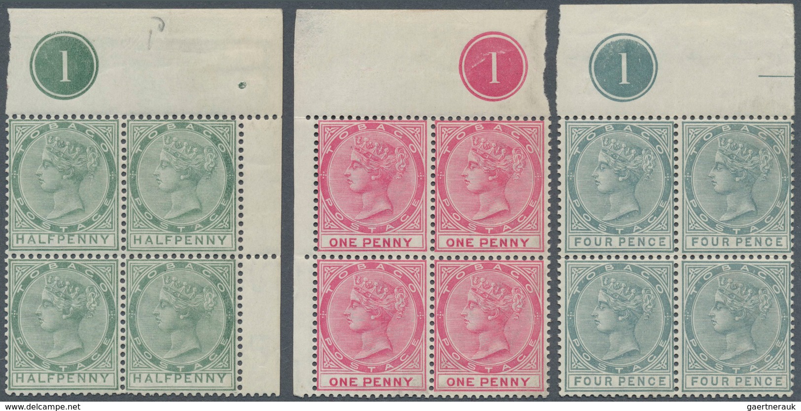 12523 Tobago: 1885/1894, QV Colour Changes And New Values With Crown CA Wmk. Five Different Stamps ½d. Dul - Trinidad & Tobago (1962-...)