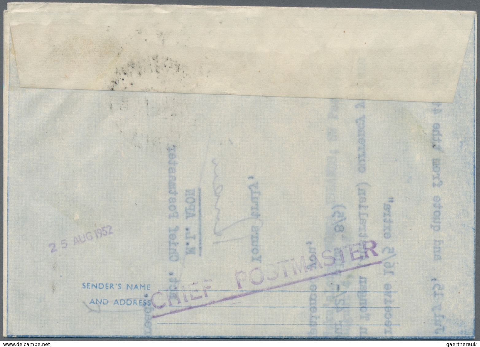 12535 Tonga: 1952/57, Official Use Airletters Used 1952 Resp. 1957 To US Or England. One From Nauru. - Tonga (...-1970)